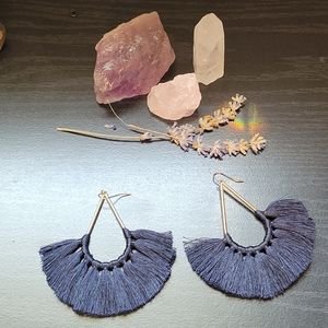 Black tassel earring